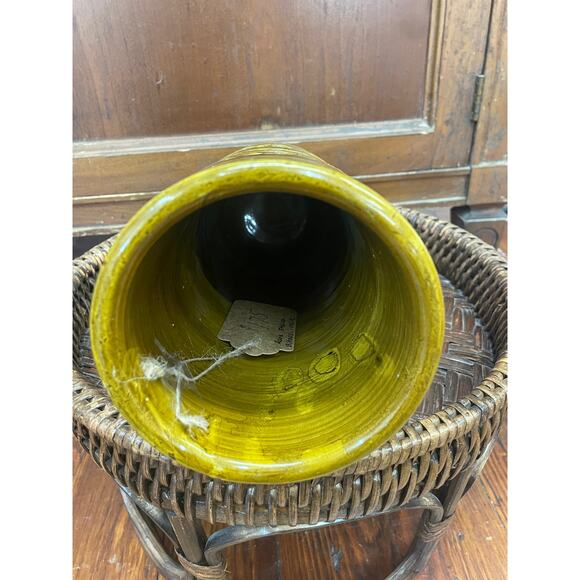 Bitossi Green Art Pottery Vase by Aldo Londi for Rosenthal Netter, Signed Italy - Picture 4 of 7